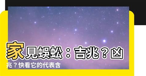 看到蜈蚣代表|家有蜈蚣？吉兆還是凶兆？